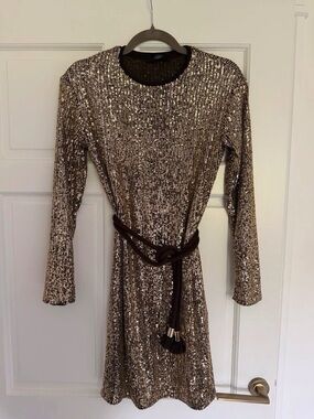 satin sequin button down dress Midi Sequin Dress for Women Sparkle Button Down Sexy Martinique